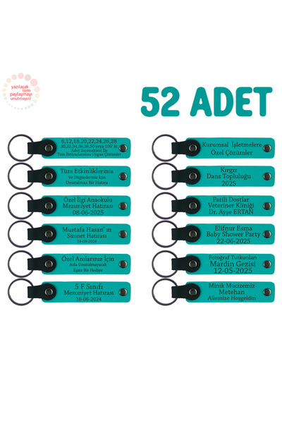 Miaju لتقديمها في أداء مؤسسة عامة، مجموعة من 52 قطعة، سلسلة مفاتيح جلدية مكتو...