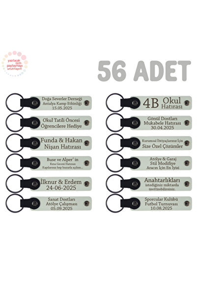 Miaju مجموعة من 56 سلسلة مفاتيح مع عرض إعلاني لعملاء المرآب المعدل، ترويجية، بيضاء