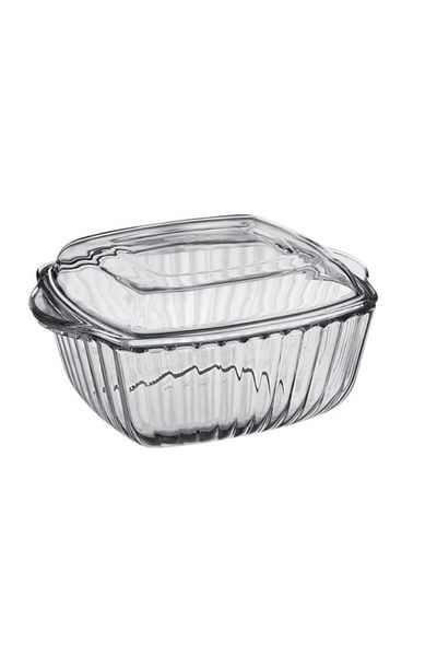 Borcam Vas termorezistent cu capac, patrat, 1870 ML, Borcam 59029