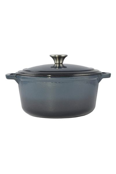 Perfect Home Oala de fonta emailata cu capac, maner din inox, 4 L, Perfect Home