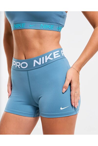 Nike Pro 3 Dri-Fit Training Shorts Mavi Kadın Şort