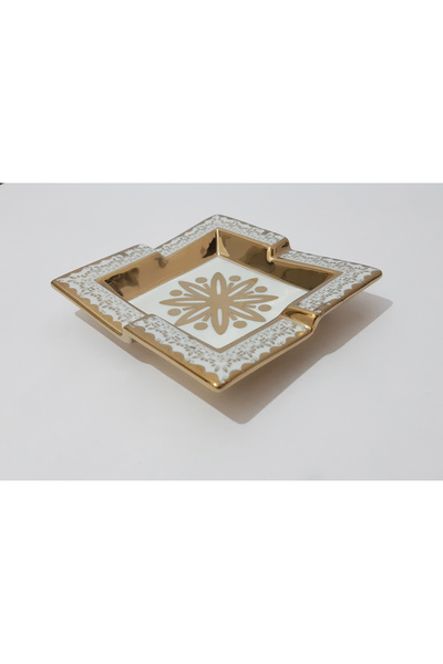 renkli çiçekler Τασάκι 12,5x12,5 CM Κεραμικό Τασάκι με σχέδιο