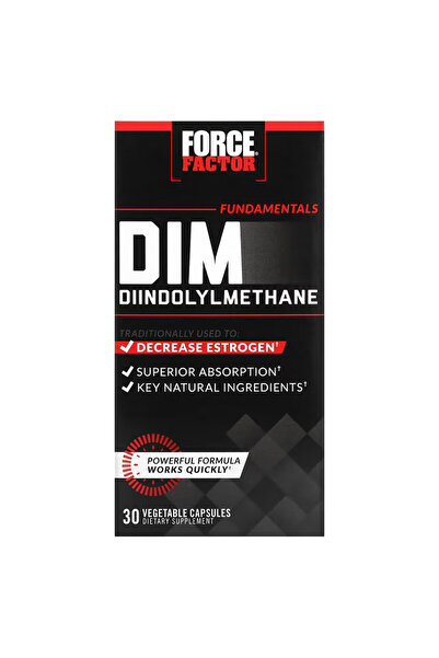 force factor , Fundamentals DIM+Selenium Diindolylmethane Estrogen in Men 30 Vegetable Capsules