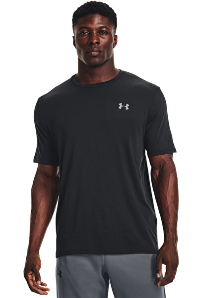 Under Armour , Tricou lejer cu logo, pentru fitness Left Chest Lockup, Negru,...