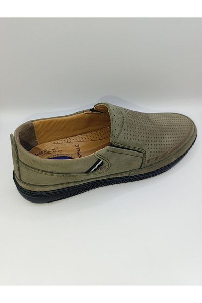 Bukond 100% Genuine Leather Inside and Outside Orthopedic Men's Summer Comfortable Daily Lightweight Sandal Shoes