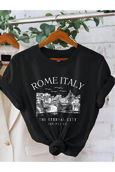 Trend Sizde Tricou unisex italian Skyline cu design personalizat imprimat în ...