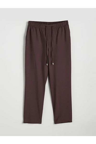 LC Waikiki Lcw Comfort Brown Elastic Waist Carrot Cut Women's Trousers