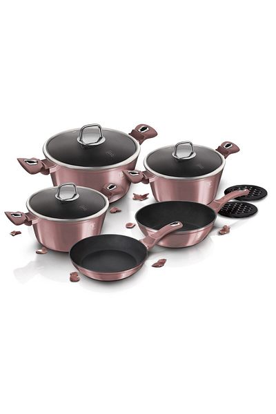 Berlinger Haus Cooking pot and pan set, 10 pieces, Berlinger Haus, I-Rose Collection, BH/6043
