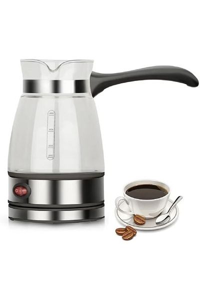Denx Turkish Glass Electric Coffee Pot (500ml) Stainless Steel DX3418