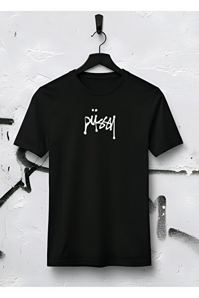 PARUNIV Ανδρικό T-shirt, με λογότυπο P'y'ssy, Casual στυλ, 100% βαμβάκι