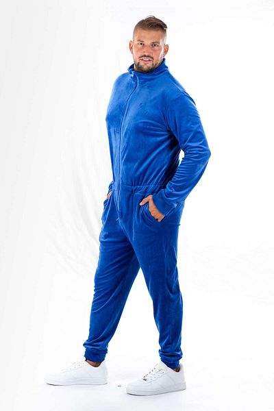 dendy Men's plush long overall Blue 345/XL