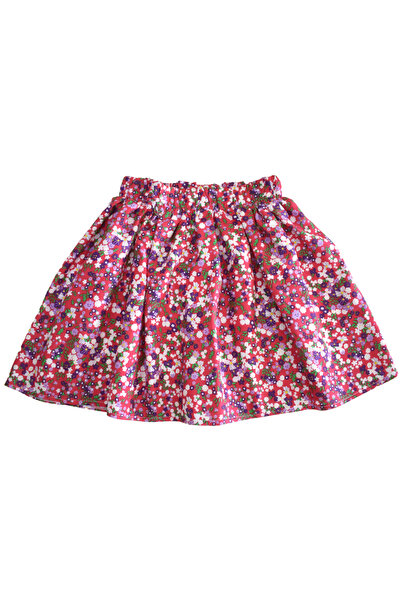 MODA59 Girl's Skirt Suit, Skirt T-Shirt Suit, Floral Skirt Twill Ecru T-Shirt