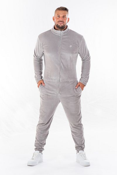 dendy Pánský overal plyšový dlouhý Grey 348/XXL