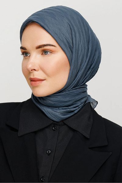 MENESSA Pleated Bamboo Scarf Anthracite