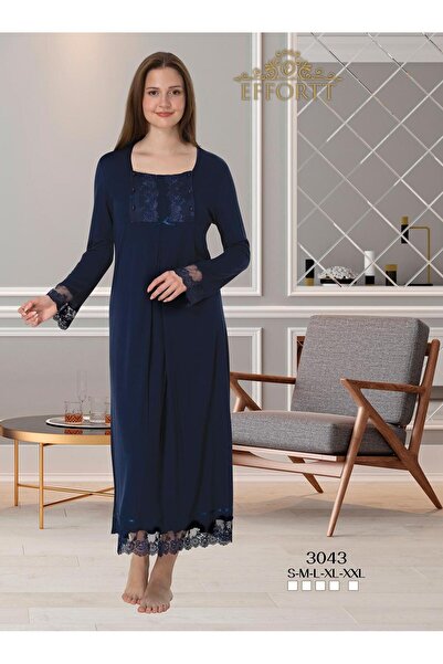 EM&FA TEKSTİL ثوب نوم للحوامل مع تفاصيل من الدانتيل