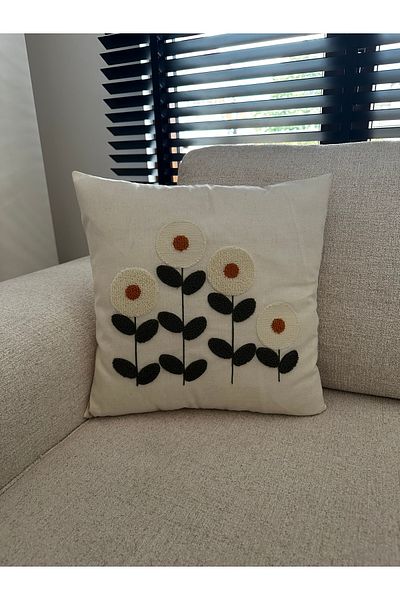 NURHAN HOME COLLECTION Κεντημένο κάλυμμα μαξιλαριού ριχτάρι 1 τεμαχίου
