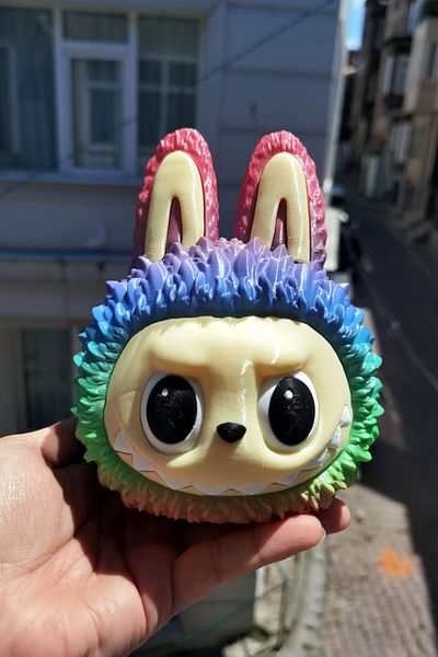 expreshediye Labubu Baby Piggy Bank, Rainbow Large Size Labubu Baby Piggy Bank