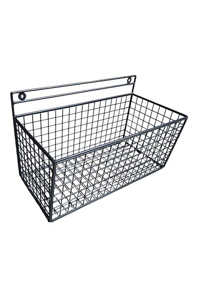 GO DEKOR Metal Single Eyed Wire Wall Crisper and Fruit Basket (Rack)