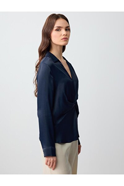Jimmy Key Woven Blue Blouse