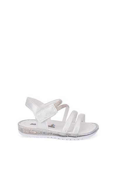 Tuğba Ortopedi 035 Orthopedic Baby Girl White Stone Sandals