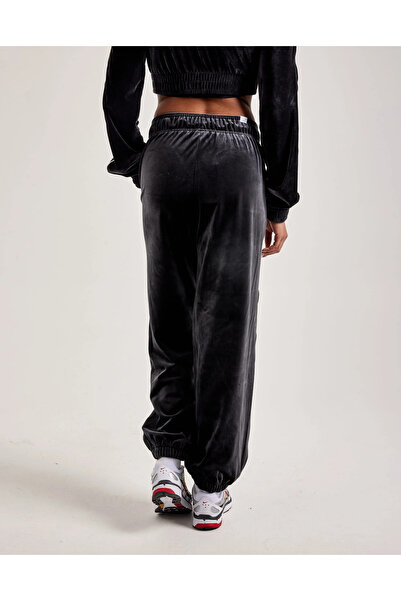 Nike Sportswear Collection Mid-rise Velour Sweatpants Kadife Siyah Kadın Eşofman Altı