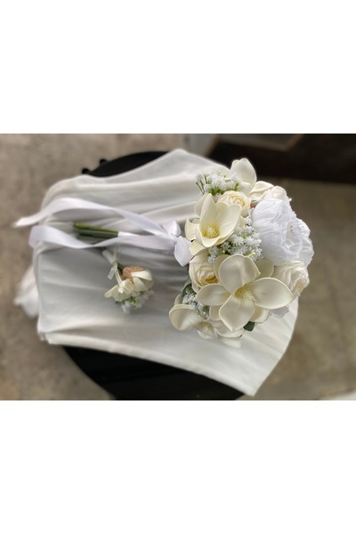 Z&B FLOWERS Gelin Buketi Gelin Çiçeği Şakayık Buketi El buketi Nikah Çiçeği