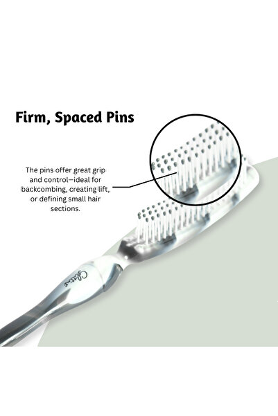 glitters Teasing Comb, Marble Design for Men and Women, Soft Handle, Black