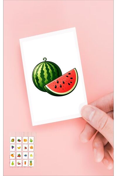 Hsn Eşleştirme Oyunu Hafıza Kartı , Meyve Oyun Kartı, Meyveler Eşleştirme Kar...