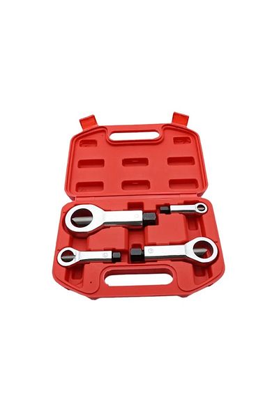 Globalport Retail Set 4 chei extractoare pentru piulițe ruginite/deteriorate 9–27 mm, oțel CR-V