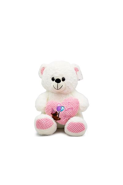 rexa Teddy Bear Holding a Pink Heart 34*23cm