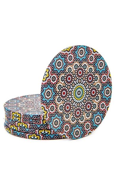 GRANDSTORE Mandala Ottoman Ethnic Patterned Cup Bottom Metal