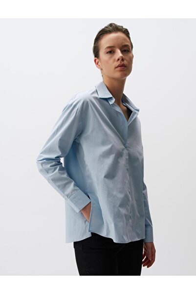 Jimmy Key Long Sleeve Cotton Basic Poplin Shirt