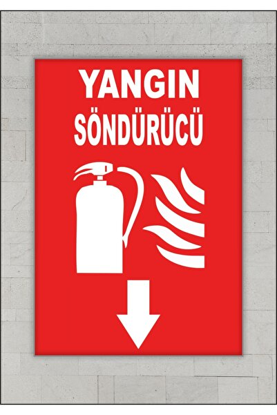Store Yangın Söndürücü Levhası | 30x20 cm | 3mm Dekota üzeri Folyo Baskı