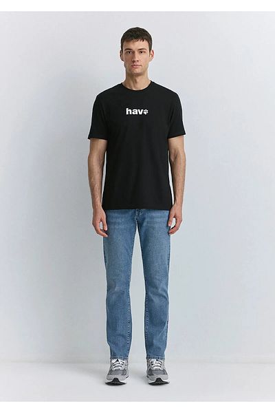Mavi Air Printed Black T-Shirt Regular Fit / Regular Cut 0612759-911