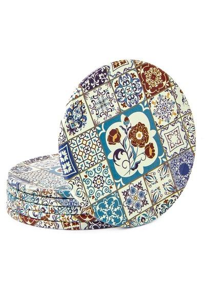 GRANDSTORE Mandala Ottoman Ethnic Patterned Cup Bottom Metal