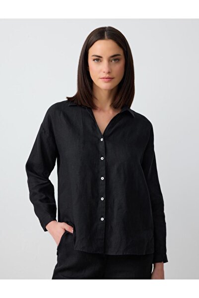 Jimmy Key Long Sleeve Basic Linen Shirt