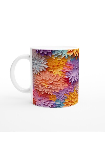 Generic Brand Colorful Peony Patterned Mug