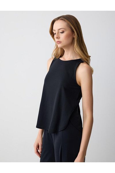 Jimmy Key Black Flowy Singlet