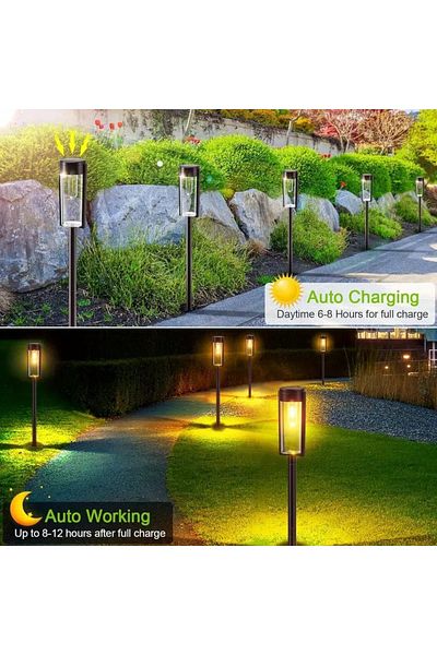 Joyful Box Set 4 Lampi Solare Decorative Joyful Box LED, Senzor lumina, Rezistente la apa, Design Modern