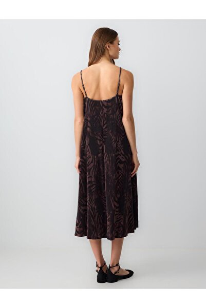 Jimmy Key Loose fit V-neck Brown Dress