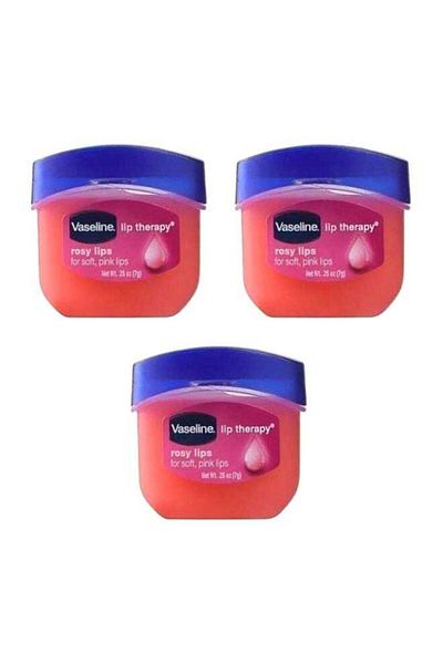 Vaseline Pack Of 3 Lip Therapy Balm Red 3x 7grams