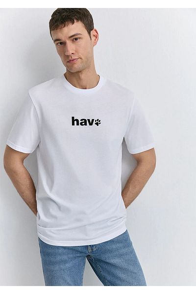 Mavi Air Printed White T-Shirt Regular Fit / Regular Cut 0612759-671