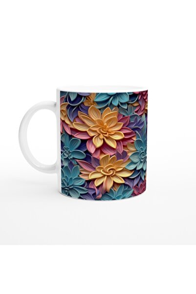 Generic Brand Colorful Flower Patterned Mug