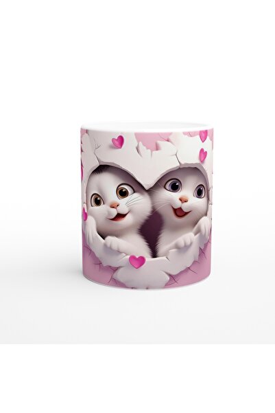 MESCHAIN زوج من الأكواب المطبوعة ذات الطابع المبهجة التي تنظر من خلال الكراك ...