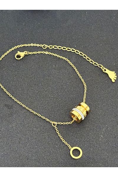 lolajewelry Luxury Steel Gold Color Steel Anklet