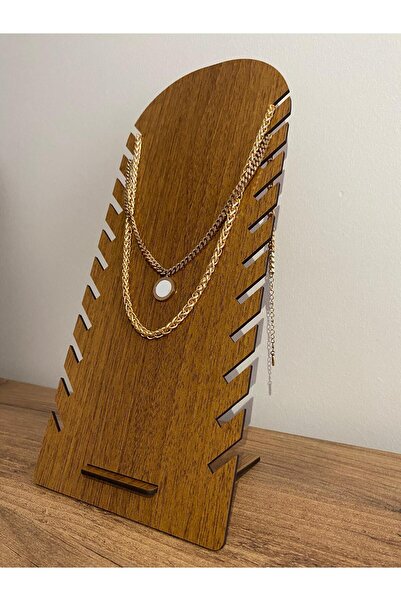 ÇAKRA Ahşap Kolye -Takı Standı 3mm (30x14cm)