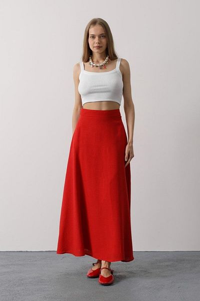 KAZAK Linen SKirt - Red
