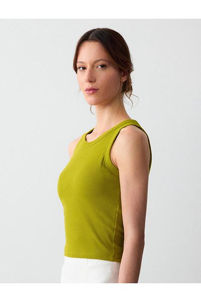 Jimmy Key Regular Fit Crew Neck Yellow Singlet