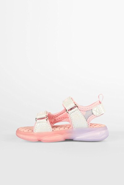 Vicco Hafif ve Esnek Taban Kelebekli Kız Çocuk Işıklı Sandalet