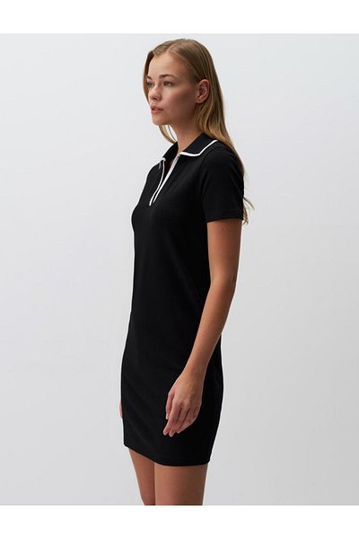 Jimmy Key Polo Collar Short Sleeve Mini Dress